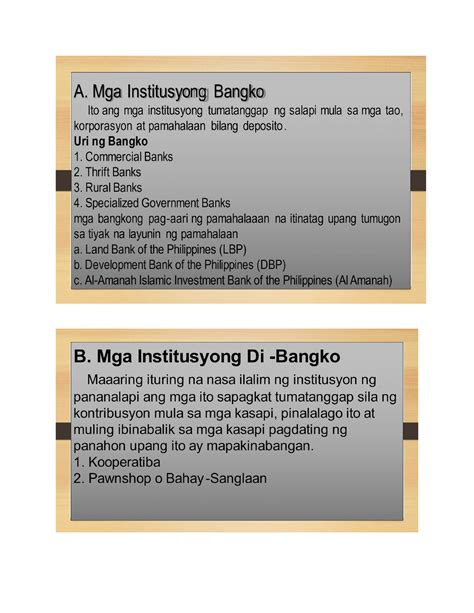 mga institusyong bangko